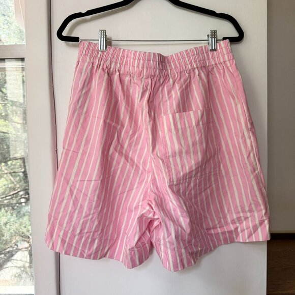 New Marimekko Jokapoika Shorts Pink White Striped Long Boxer Shorts Size Large - Picture 6 of 12
